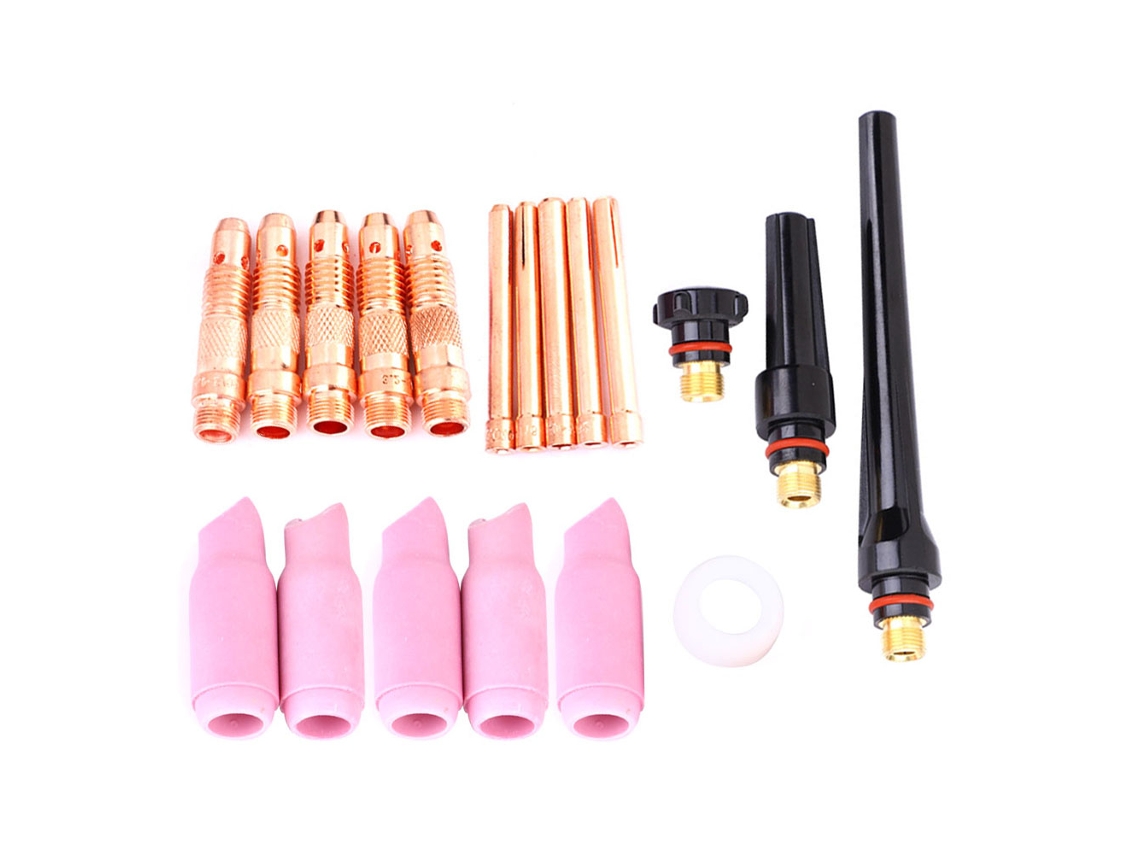 Kit De 24 Piezas Consumibles Para Soplete Tig Wp17/18/26: Aislador, Tapa Posterior, Caleya, Cuerpo De Caleya, Copa Cerámica De Alúmina