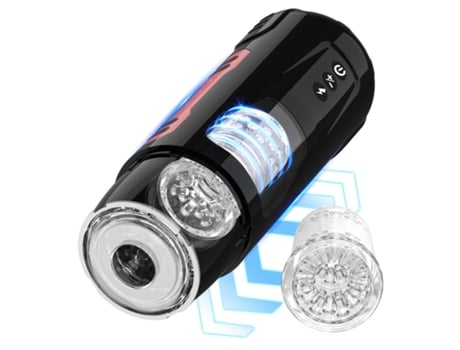 Masturbador masculino automático con 7 potentes modos giratorios de empuje (negro) YIZHOOD