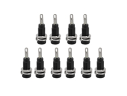10 unidades de conectores banana de 2 mm J.40003 para montaje en panel, estables y compatibles con instrumentos electrónicos (sin marca).