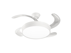 Ventilador de techo Perenz 7165 B CT blanco con luz Ø 106 cm, 4 aspas retráctiles, 6 velocidades, motor DC de 30 W, silencioso