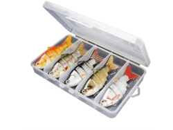 Juego De 5 Señuelos Artificiales Segmentados 3d Con Anzuelo Para Pesca En Agua Dulce Y Salada.