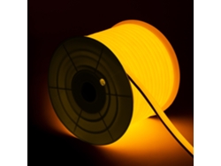 Tira Led Neón Regulable 220v Amarillo Semicircular 180 7.5w/m Corte 100cm Ip67 A Medida 3 M