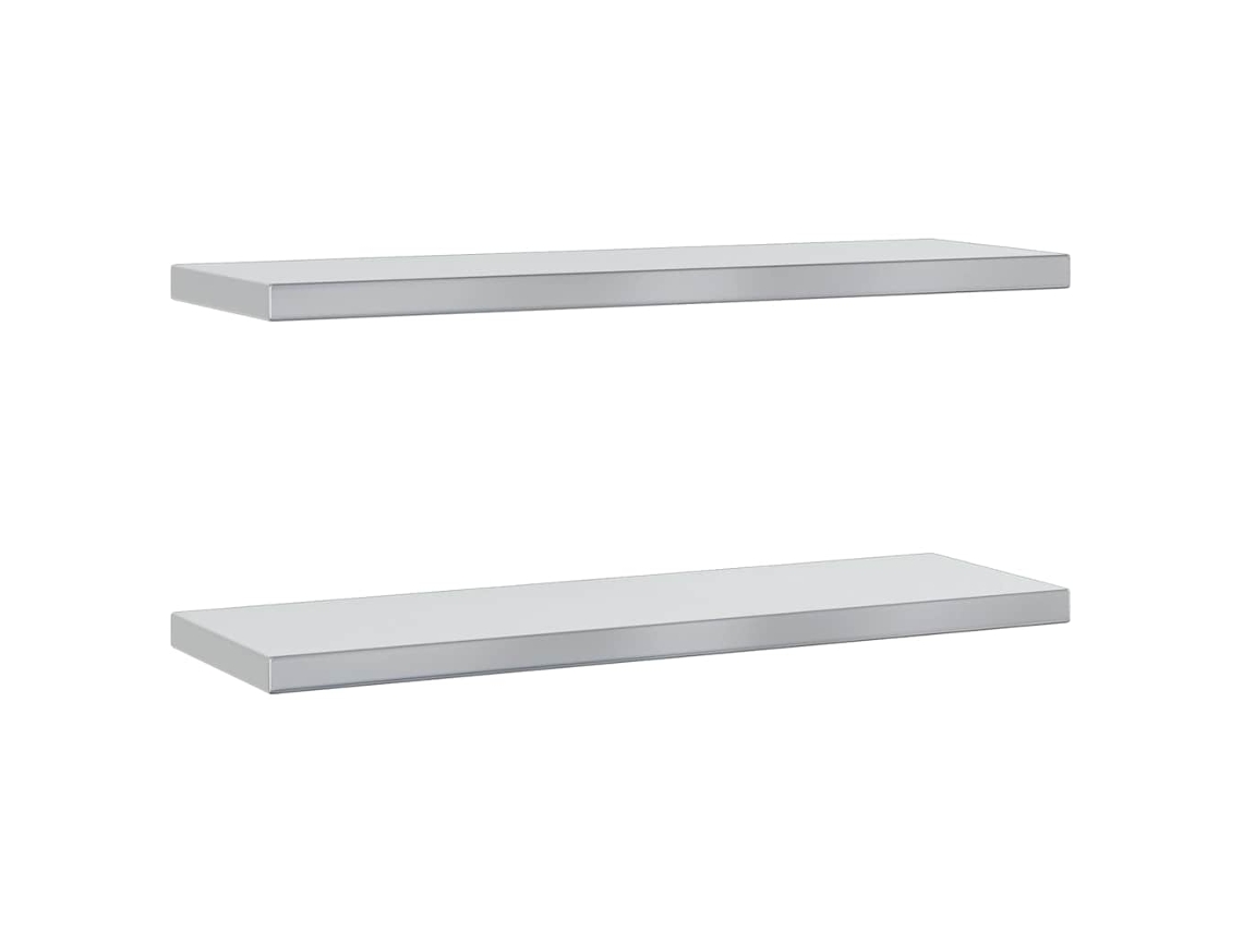 Maison Exclusive - Prateleiras De Parede 2 Pcs 75x23,5cm Aço Inoxidável Prateado