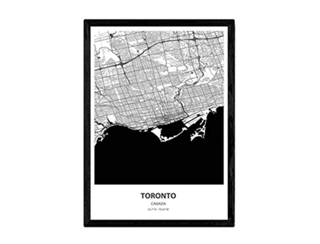 Poster NACNIC Mapa de Toronto Canada (A3)