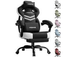 Silla para juegos/oficina con brazos articulados, inclinación de 90-155°, tela funcional y duradera, Luckracer