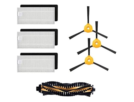 Kit de repuesto para Ecovacs Deebot N79, N79S Series 3 filtros, 3 cepillos laterales, 1 cepillo principal