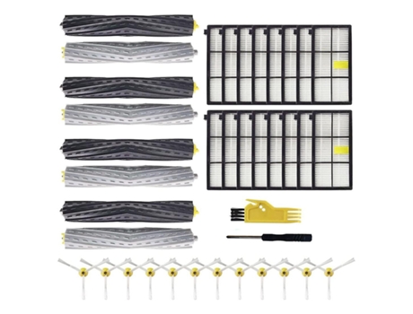 Escova lateral do filtro extrator de detritos sem emaranhados para irobot roomba 800