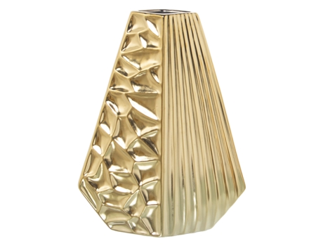 Jarrón ALEXANDRA HOUSE LIVING Dorado Cerámica 9 x 21 x 28 cm