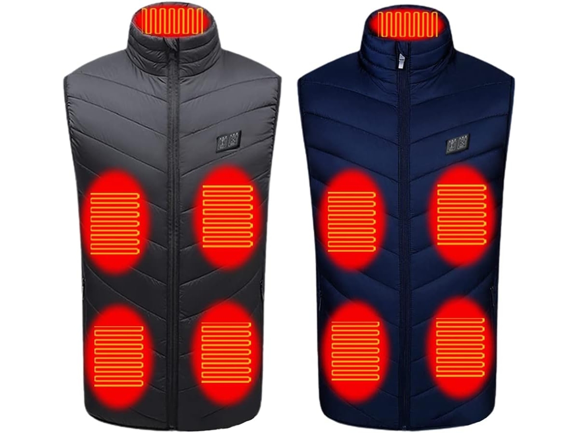 Chaleco Eléctrico Calefactable Con 3 Niveles De Temperatura Ajustables Para Mantener El Calor En Invierno, Chaqueta Lavable.