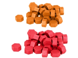 Cera ARTEMIO Cuentas Hexagonales Rojo + Naranja