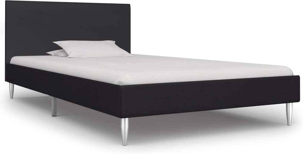 Cama VIDAXL 280941 Tejido Negro (Compatible con Colchón: 90x200 cm)