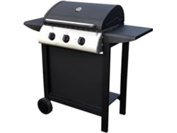 Barbacoa de gas Happy Garden Hawaii (3 quemadores - 8,4 kW - Acero - 100 x 51 x 98 cm)