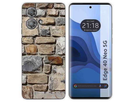 Funda Diseño Ladrillo para Motorola Edge 40 Neo 5G TUMUNDOSMARTPHONE Silicona Multicolor