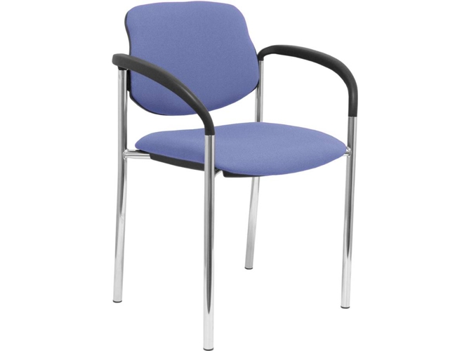 Silla de Confidente PIQUERAS Y CRESPO Villalgordo Azul Claro y Chasis Cromo (Brazos)