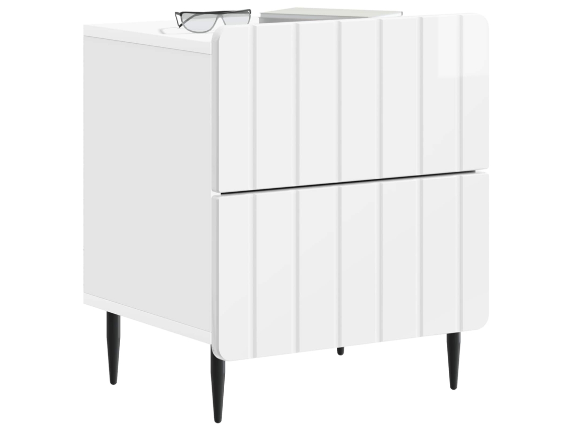 Maison Exclusive - Armario De Noche Con Cajón Brillante 43 X 34,5 X 49,5 Cm