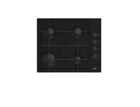 Placa de Gas BEKO HIGG64123SB (Eléctrica - 61 cm - Negro)