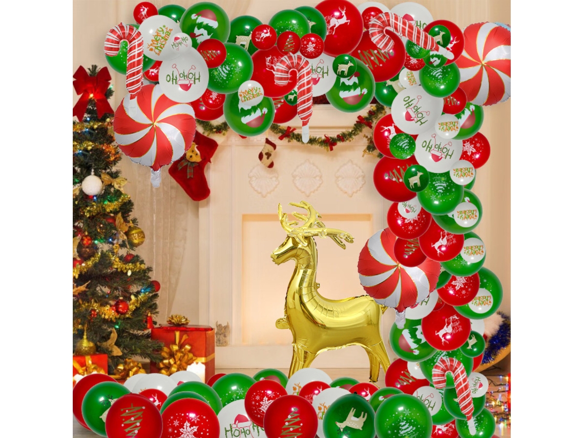 Kit de arco de globos navideños, globos para decoración de fiestas navideñas NEVEANCE