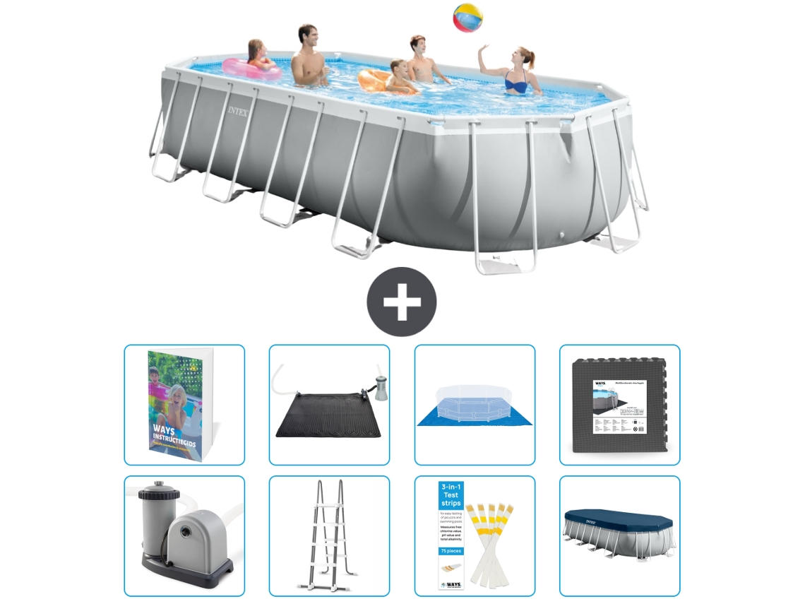 Intex Piscina Prism Frame Oval - 610x305x122 Cm - 9-peças S543