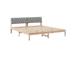 Maison Exclusive - Estructura De Cama Marrón Y Gris Claro 180 X 200 Cm