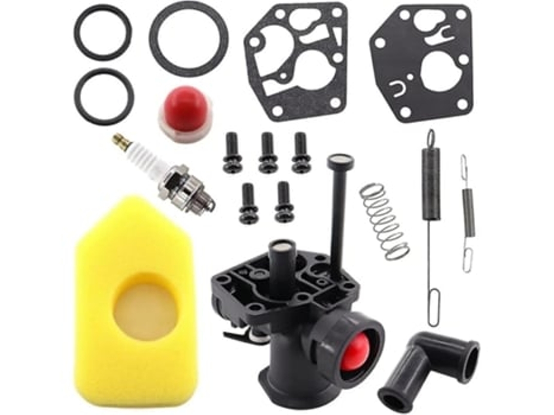 Kit de carburador para cortacésped Briggs Stratton 499809 498809a 494406 y filtro de aire 698369 Resorte regulador 691859 692211 Di Panoona