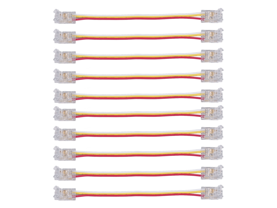 2026-conectores Para Tiras Led Cob 3pin 8mm, 10 Piezas, Compatibilidad Fuerte, Para Hogar Fiesta Oficina