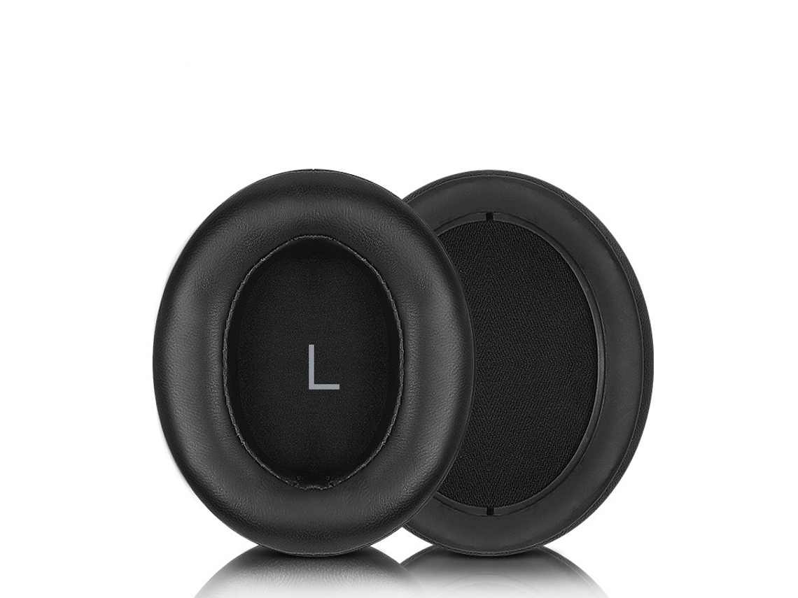Almohadillas de cuero proteico con hebilla para Sennheiser MOMENTUM 3 Negro