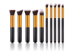 Set De 10 Brochas De Maquillaje Profesionales: Polvos, Base De Maquillaje, Sombras De Ojos Y Corrector.