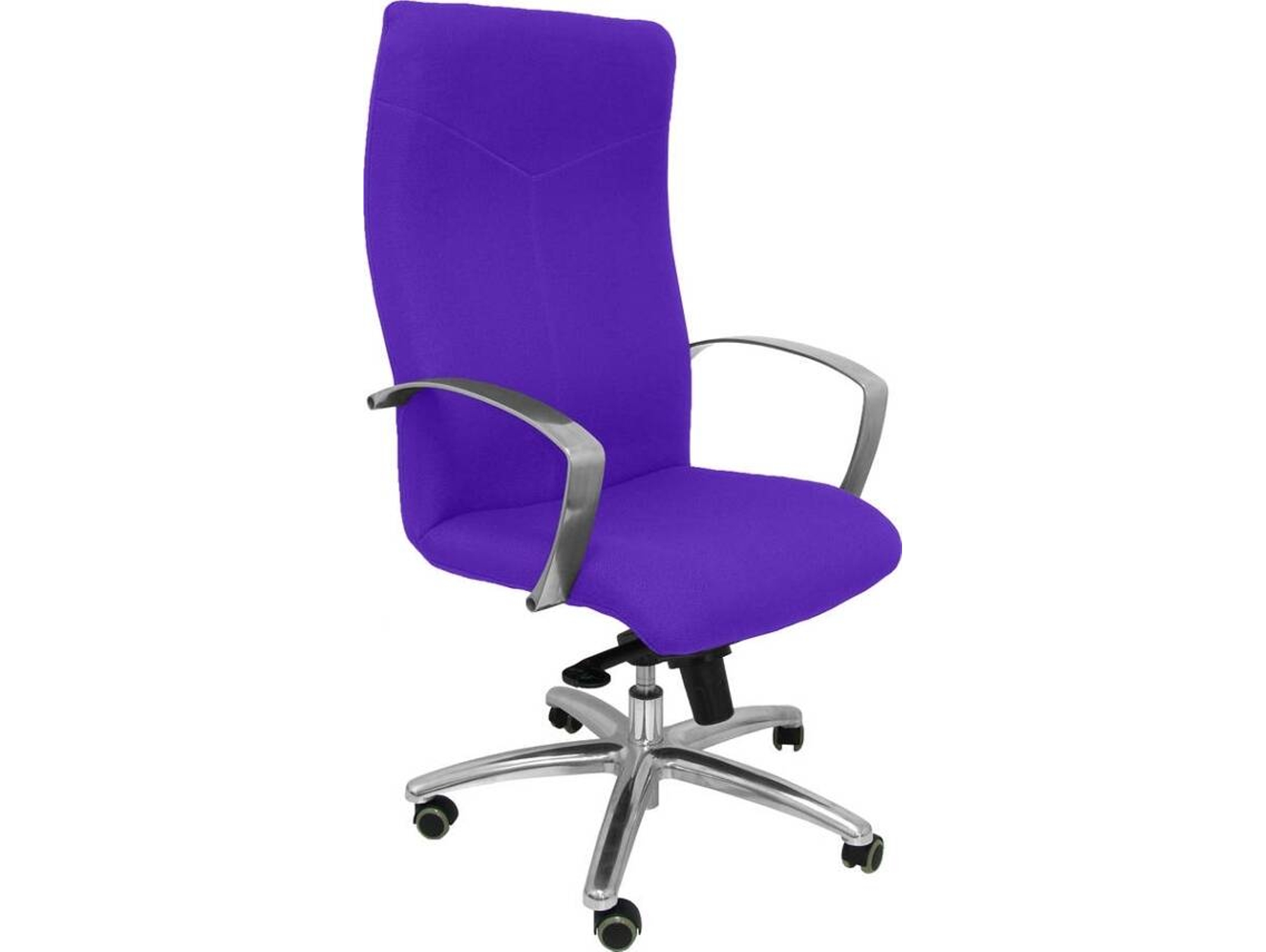 Silla de Escritorio Ejecutiva PYC Caudete Morado con ruedas antiarañazos (Brazos Fijos - Tejido)