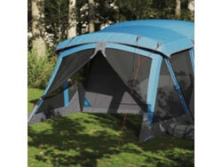 Tienda De Campaña Con Porche 4 Personas Impermeable Azul
