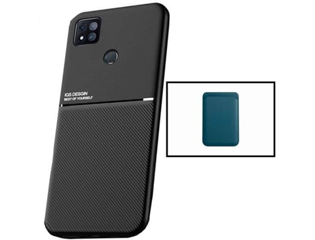 Kit Funda Magnetic Lux y Magnetic Wallet Azul Xiaomi Redmi 9 Activ PHONECARE Negro