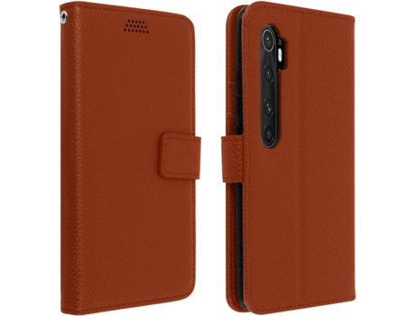 Funda Xiaomi Mi Note 10 Lite AVIZAR FOLIO-LENNY-BR-N10L Castaño