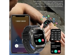Reloj inteligente para hombre, relojes militares resistentes al agua, Monitor de salud, voz Ai, Bluetooth, llamada, reloj inteligente, brújula de altitud Air