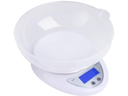Báscula de cocina digital con recipiente, pesa alimentos hasta 5 kg, función de tara, pantalla LCD grande para cocina y pastelería Truyuety