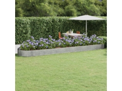 Macetero/Parterre Elevado para Jardín 600X140X36 cm Acero con Recubrimiento en Polvo Antracita