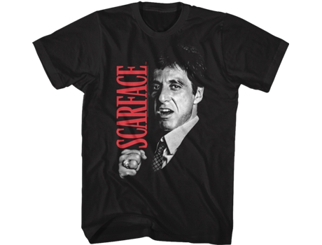 Camiseta Unisexo DEEPSTONE Tony Montana Fist Scarface Negro (XL)