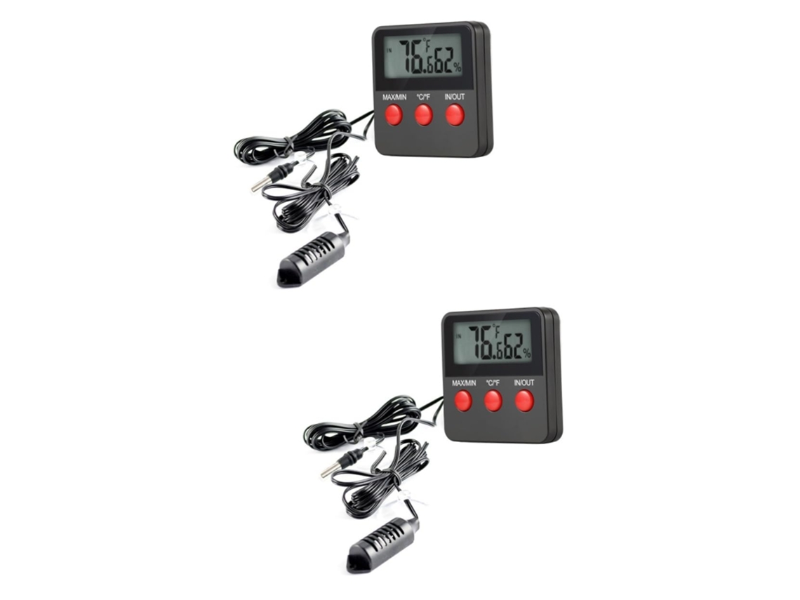 2 Unidades De Medidor Digital De Temperatura Y Humedad