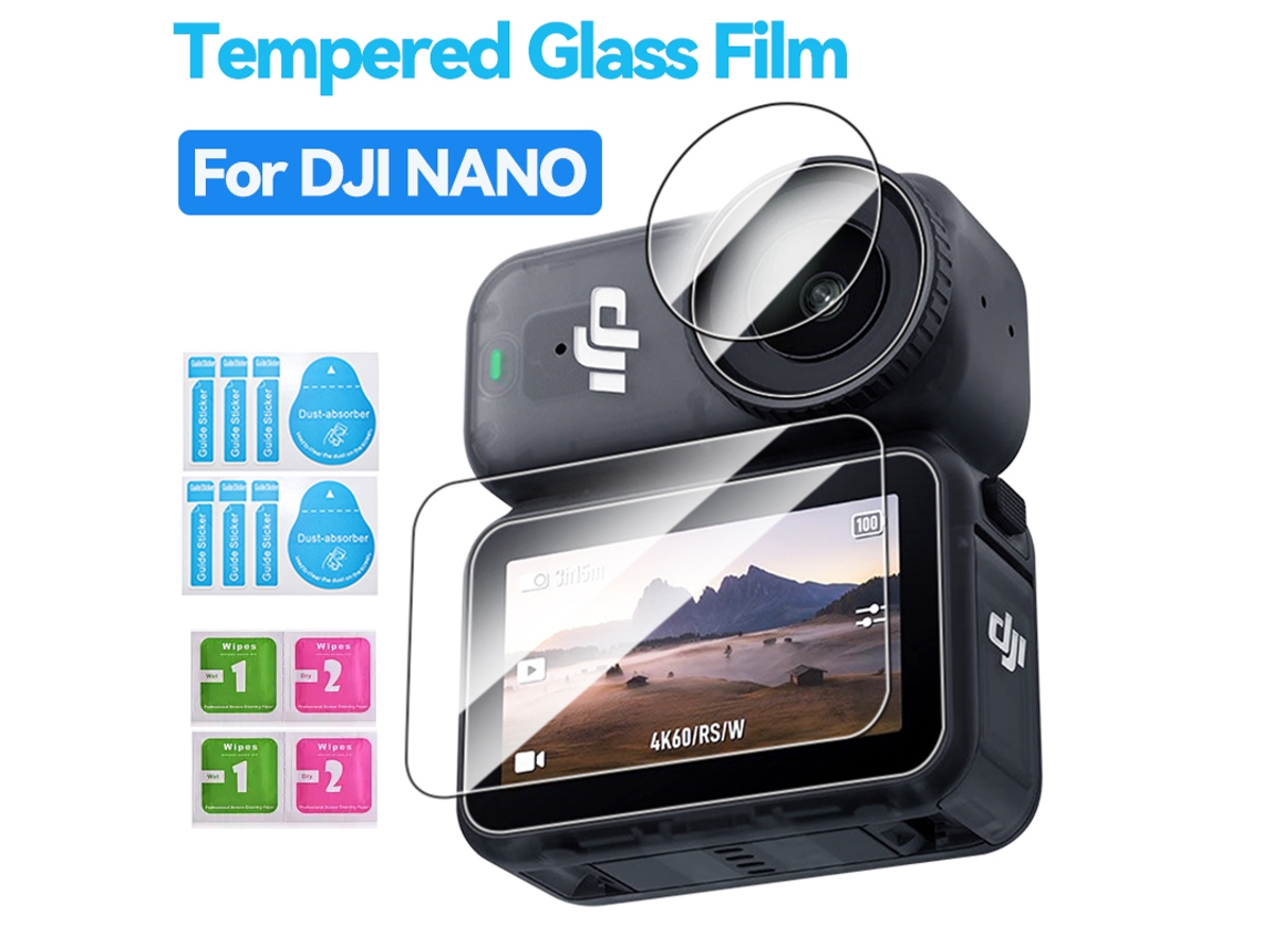 Protector de pantalla de vidrio templado antirroturas y antiángulos DIGITALLAB para DJI Osmo Nano (5 piezas, sin dimensiones)