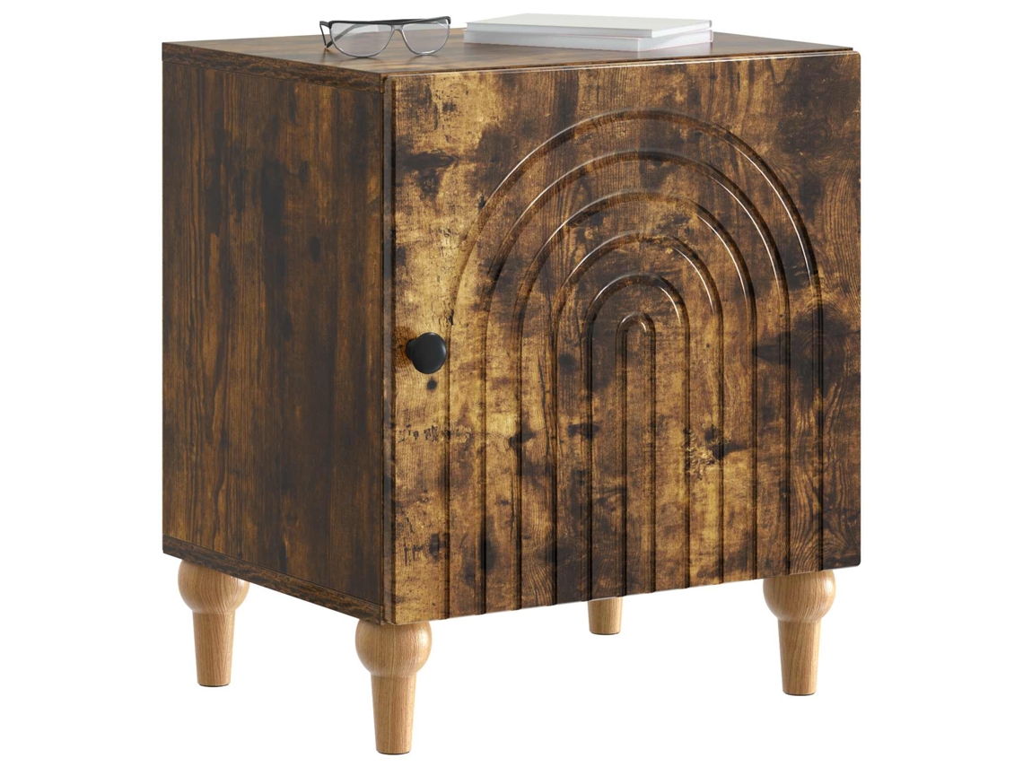 Maison Exclusive - Armario De Noche Roble Ahumado 43 X 34,5 X 50 Cm