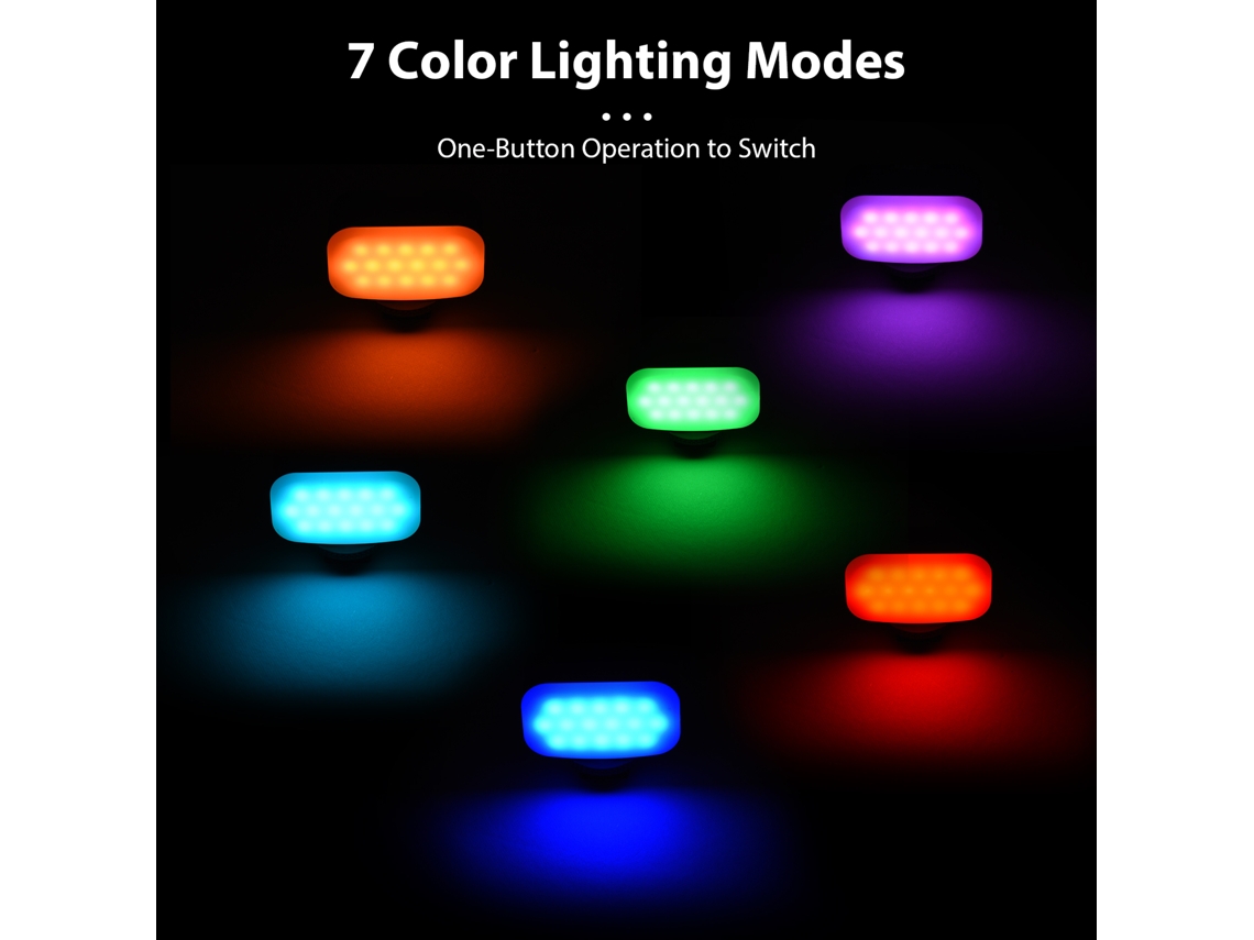 Mini linterna LED RGB portátil para vídeo, linterna LED de bolsillo compacta y versátil.