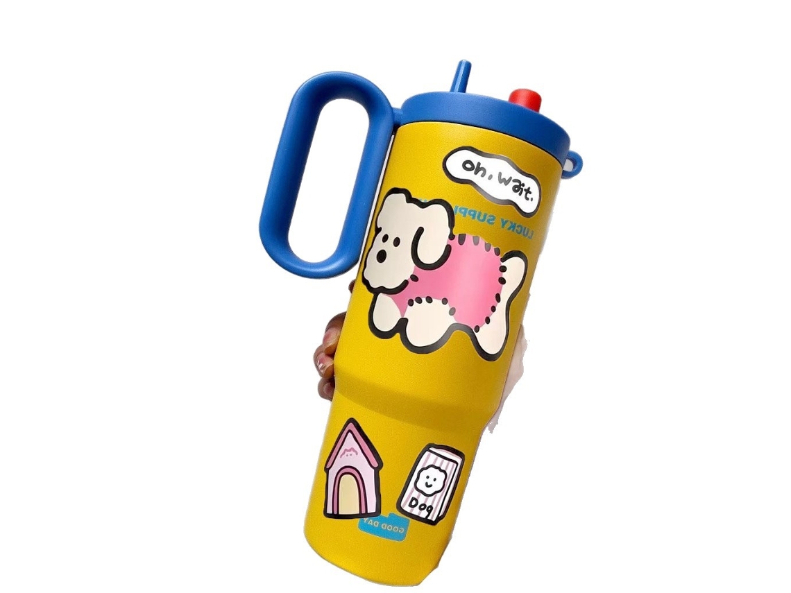 Vaso de agua potable de acero inoxidable, vaso de refrigeración para coche de gran capacidad