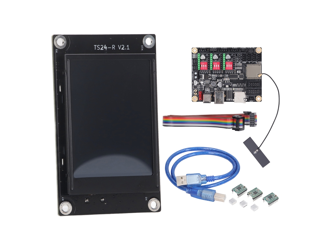 Placa Principal De Máquina De Gravura A Laser 32 Bits Mks Dlc32 V2.1 Com Tela Touch De 2.4 Polegadas E Wifi 12-24vdc