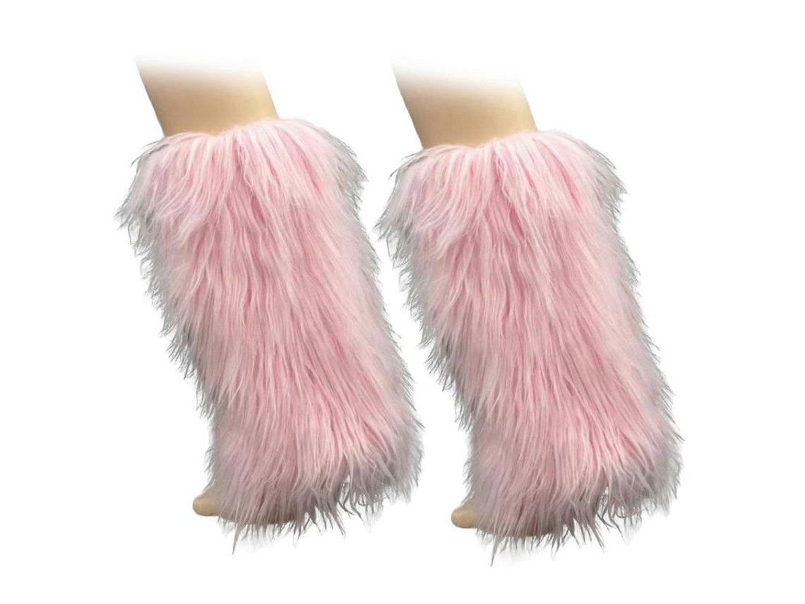 2026-1 Par Leggings De Pelo Falso Para Mujeres Niñas Suaves Calentadores De Piernas Fluffy Para Invierno Otoño