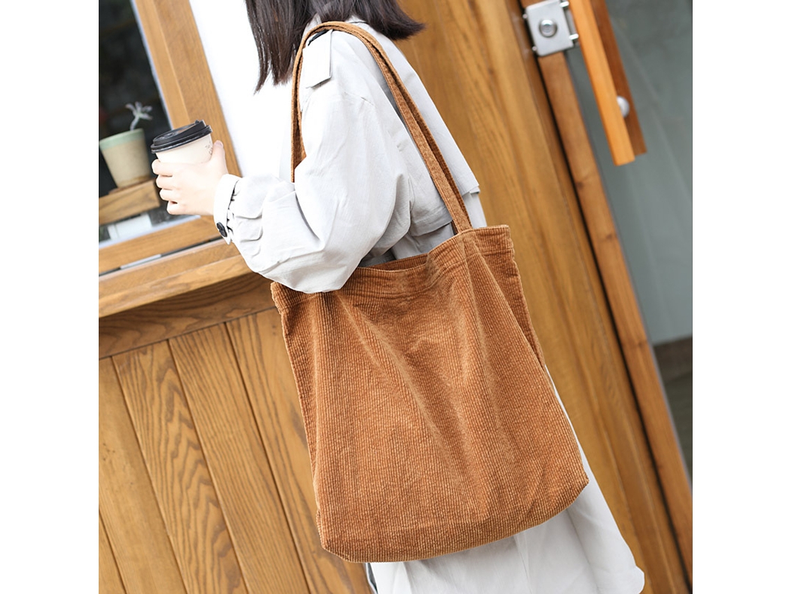 Bolso tote de pana para mujer bolsos casuales Bolso de compras de