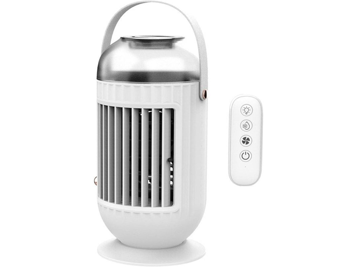 Mini Ventilador Personal Con Aire Acondicionado, Económico Y Silencioso, Color Blanco Con Mando A Distancia.