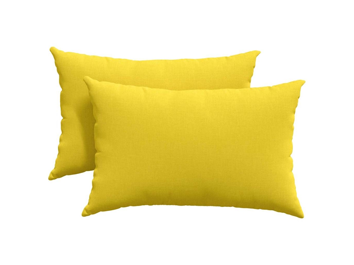 Cojines para sofá (2 unidades) - Color amarillo claro, 60 x 40 cm, tela HARLANV1