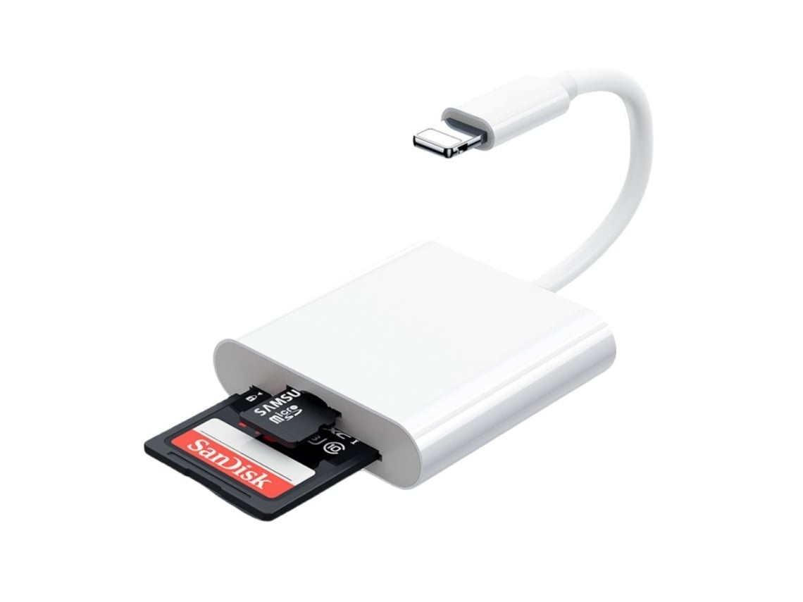 Lector de tarjetas SD 2 en 1 con adaptador de Lightning a TF, compatible con iPhone 14 y modelos anteriores. Elisefashion