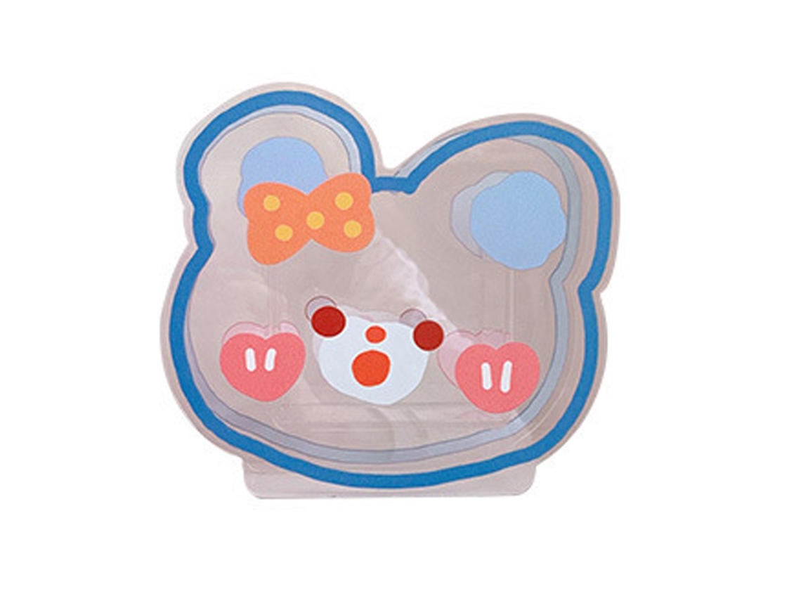 Portalápices De Acrílico Transparente Con Un Bonito Diseño De Oso Para Guardar Brochas De Maquillaje.