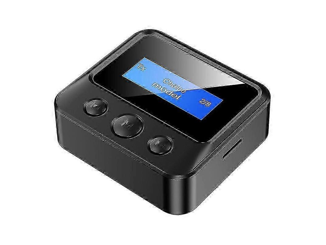 Transmisor y receptor Bluetooth 5.0 Rosewell con pantalla (negro, paquete de 1)