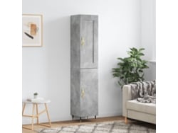 Aparador De Madera Contrachapada Gris Hormigón 34,5x34x180 Cm