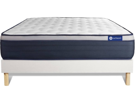 Conjunto de Somier Blanco + Colchón ACTISOM Actimemo Max (150x195 cm - Espuma Viscoelástica)